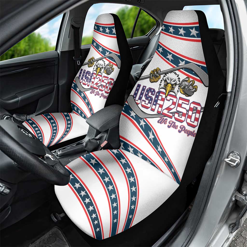 Hockey United States 250th Anniversary Car Seat Cover USA Semiquincentennial We The People