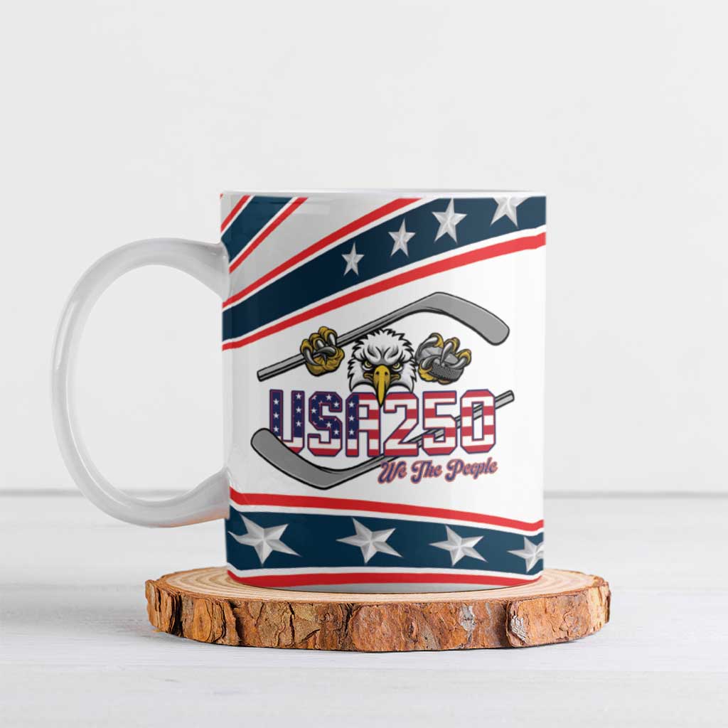 Custom Hockey United States 250th Anniversary Ceramic Mug USA Semiquincentennial We The People