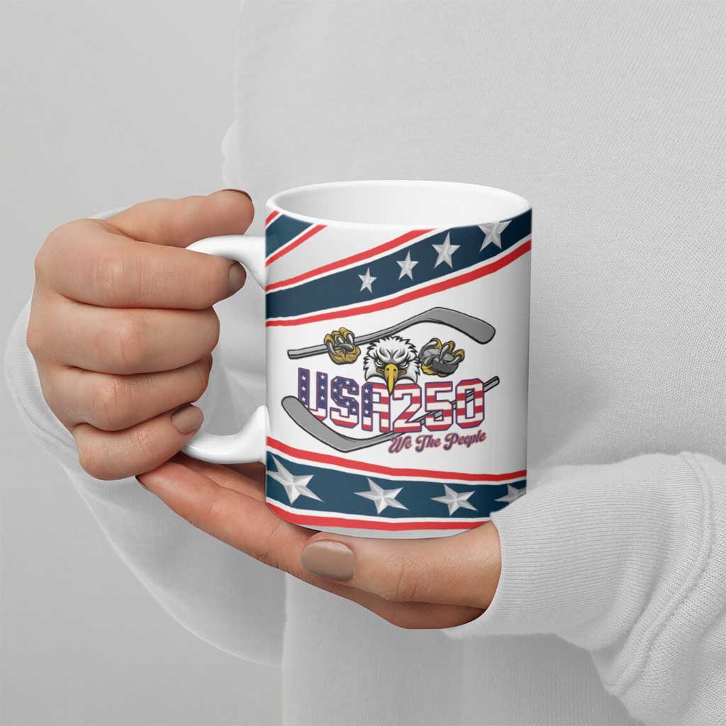 Custom Hockey United States 250th Anniversary Ceramic Mug USA Semiquincentennial We The People