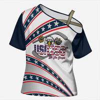 Custom Hockey United States 250th Anniversary Cross Shoulder Shirt USA Semiquincentennial We The People