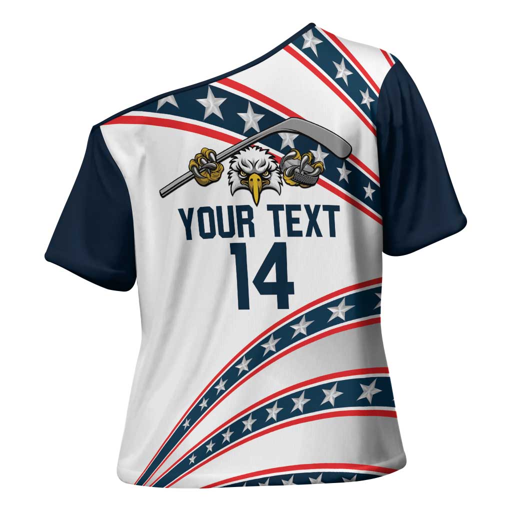 Custom Hockey United States 250th Anniversary Cross Shoulder Shirt USA Semiquincentennial We The People
