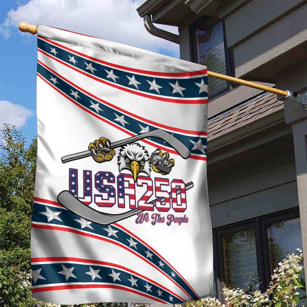 Hockey United States 250th Anniversary Garden Flag USA Semiquincentennial We The People