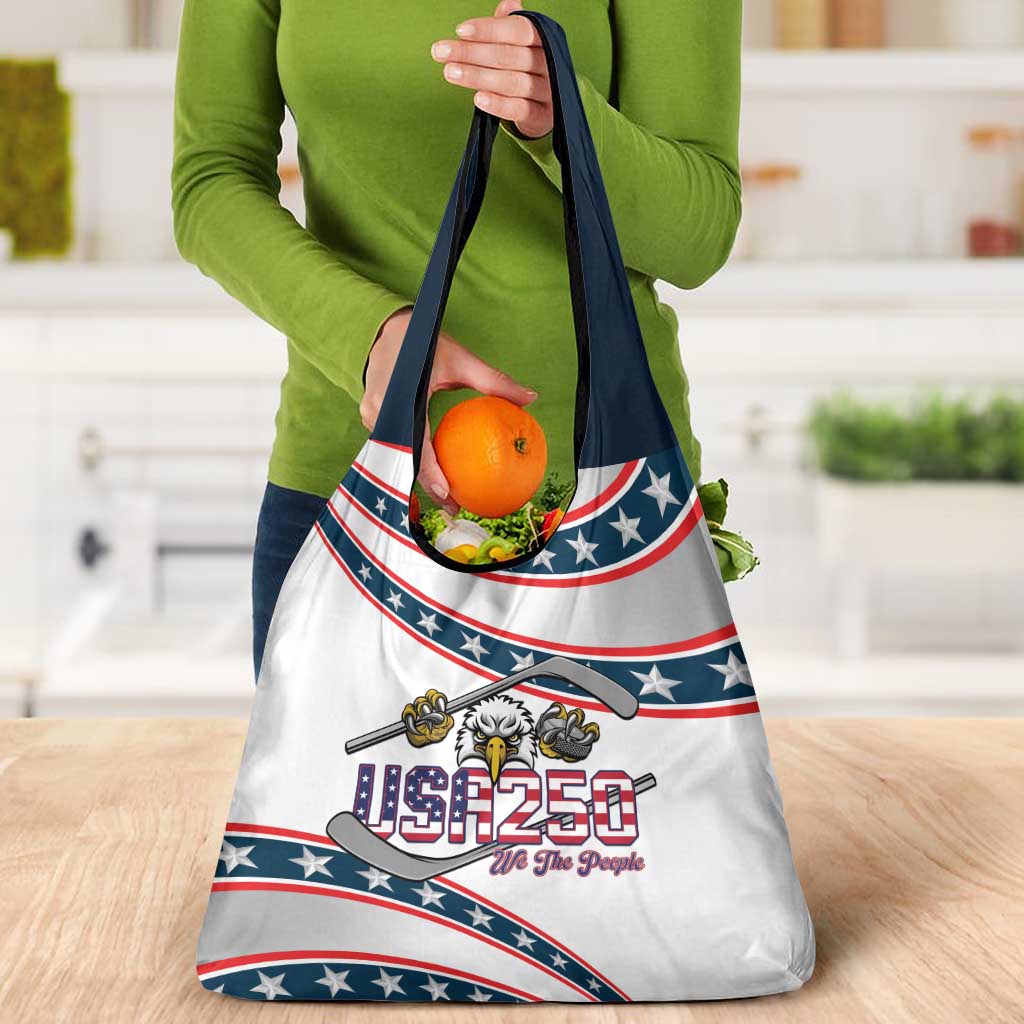 Hockey United States 250th Anniversary Grocery Bag USA Semiquincentennial We The People