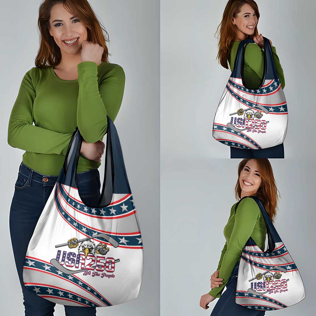 Hockey United States 250th Anniversary Grocery Bag USA Semiquincentennial We The People
