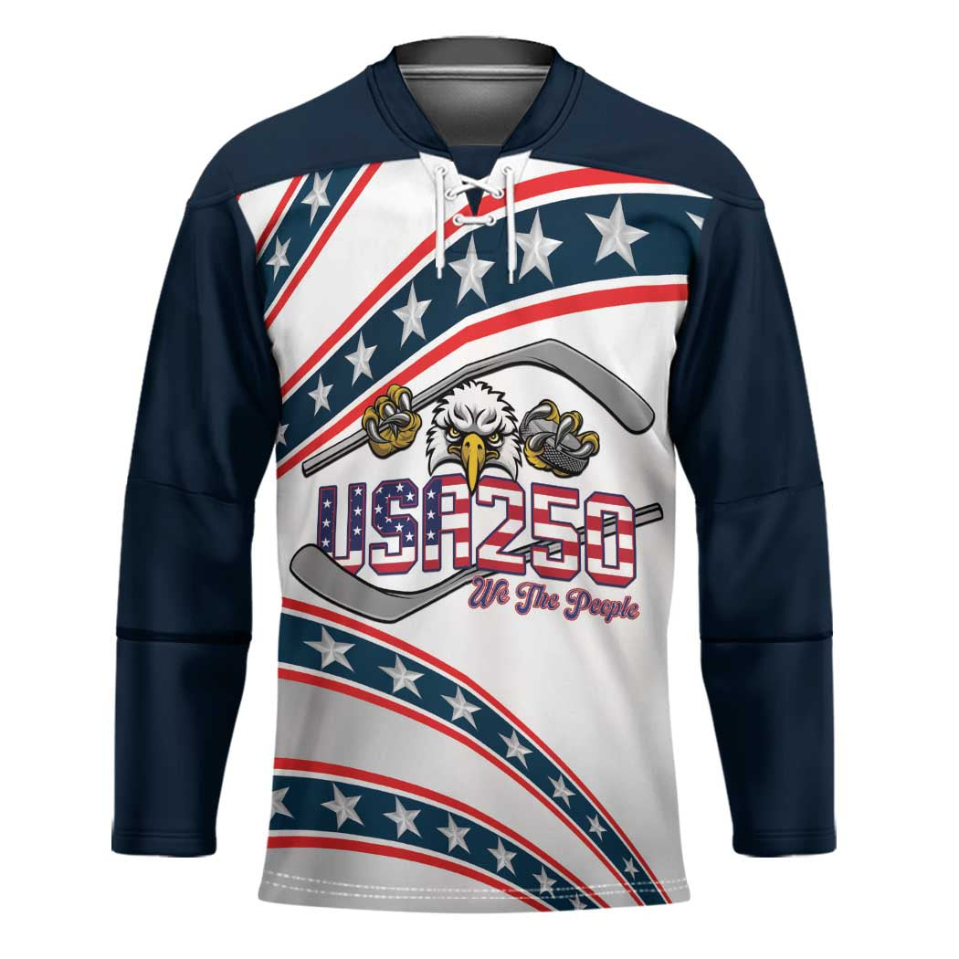 Custom Hockey United States 250th Anniversary Hockey Jersey USA Semiquincentennial We The People