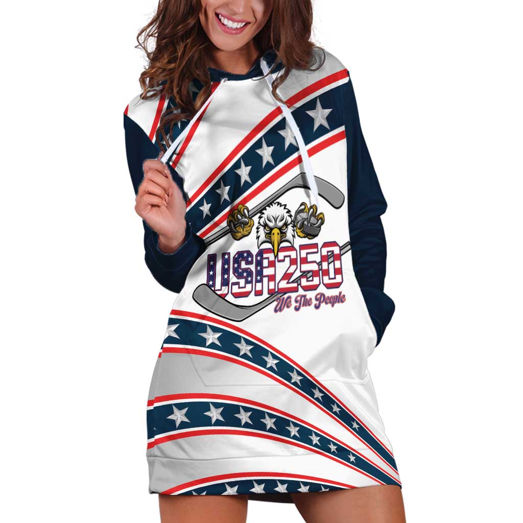 Custom Hockey United States 250th Anniversary Hoodie Dress USA Semiquincentennial We The People