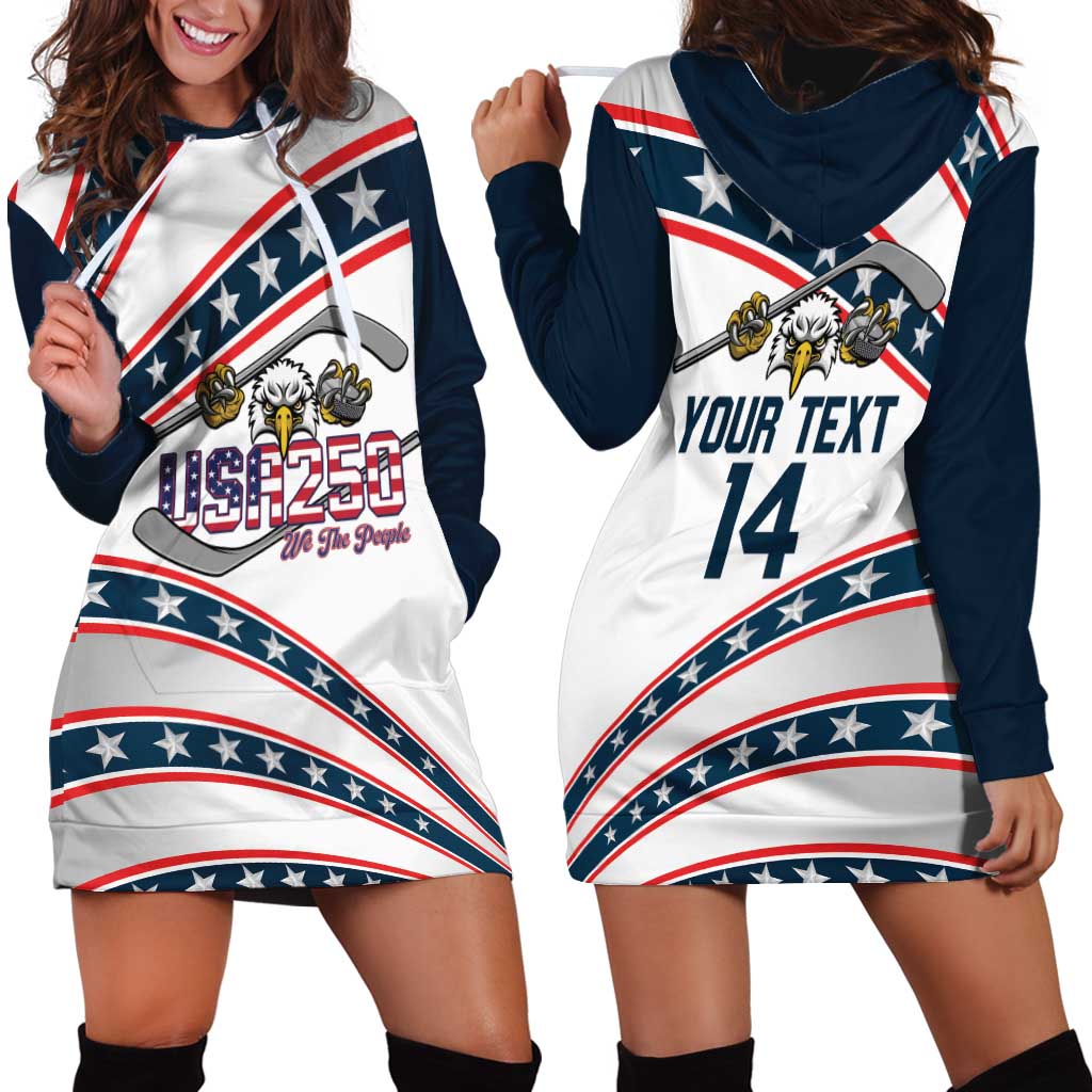 Custom Hockey United States 250th Anniversary Hoodie Dress USA Semiquincentennial We The People