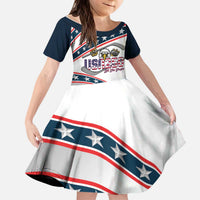 Custom Hockey United States 250th Anniversary Kid Short Sleeve Dress USA Semiquincentennial We The People