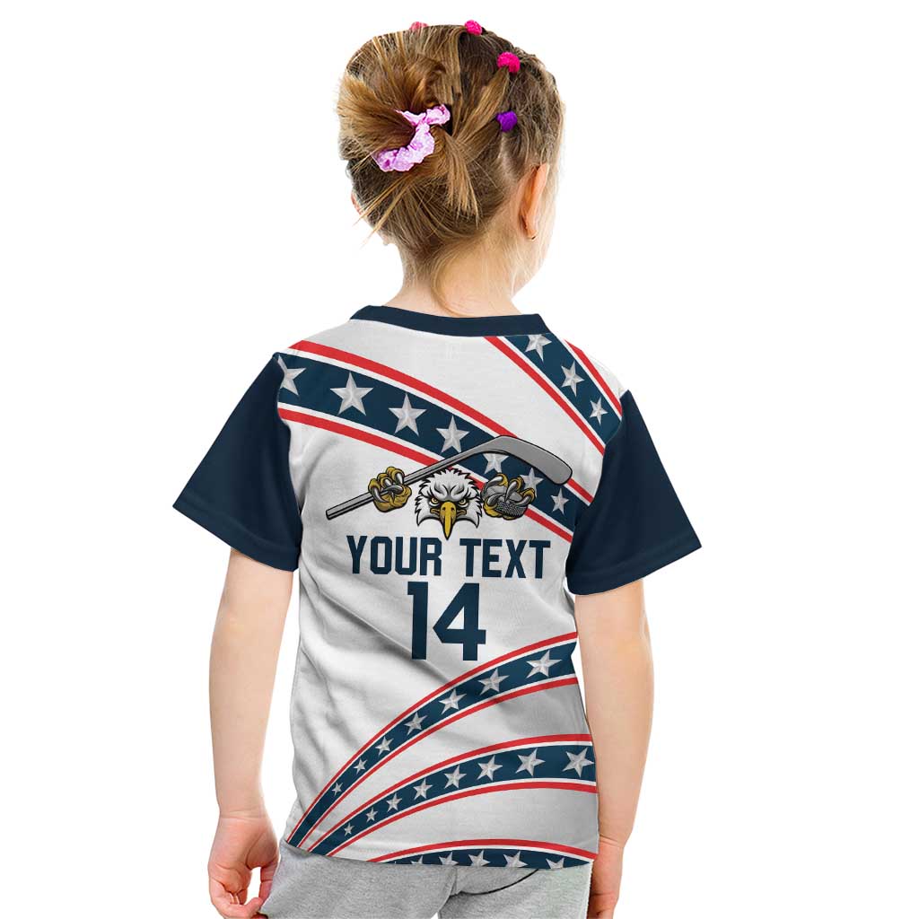Custom Hockey United States 250th Anniversary Kid T Shirt USA Semiquincentennial We The People