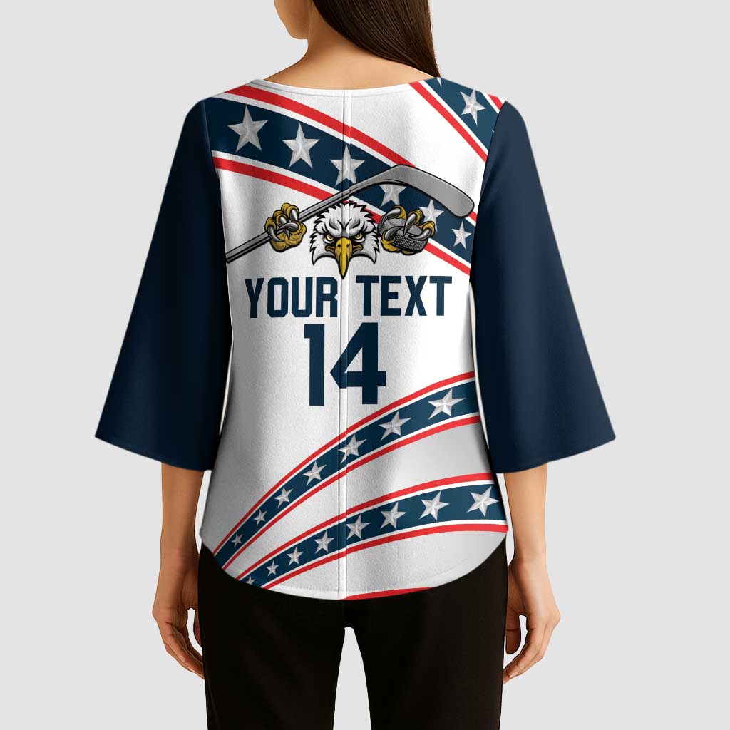 Custom Hockey United States 250th Anniversary Kimono Sleeve Blouse USA Semiquincentennial We The People