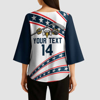 Custom Hockey United States 250th Anniversary Kimono Sleeve Blouse USA Semiquincentennial We The People