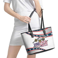 Hockey United States 250th Anniversary Leather Tote Bag USA Semiquincentennial We The People