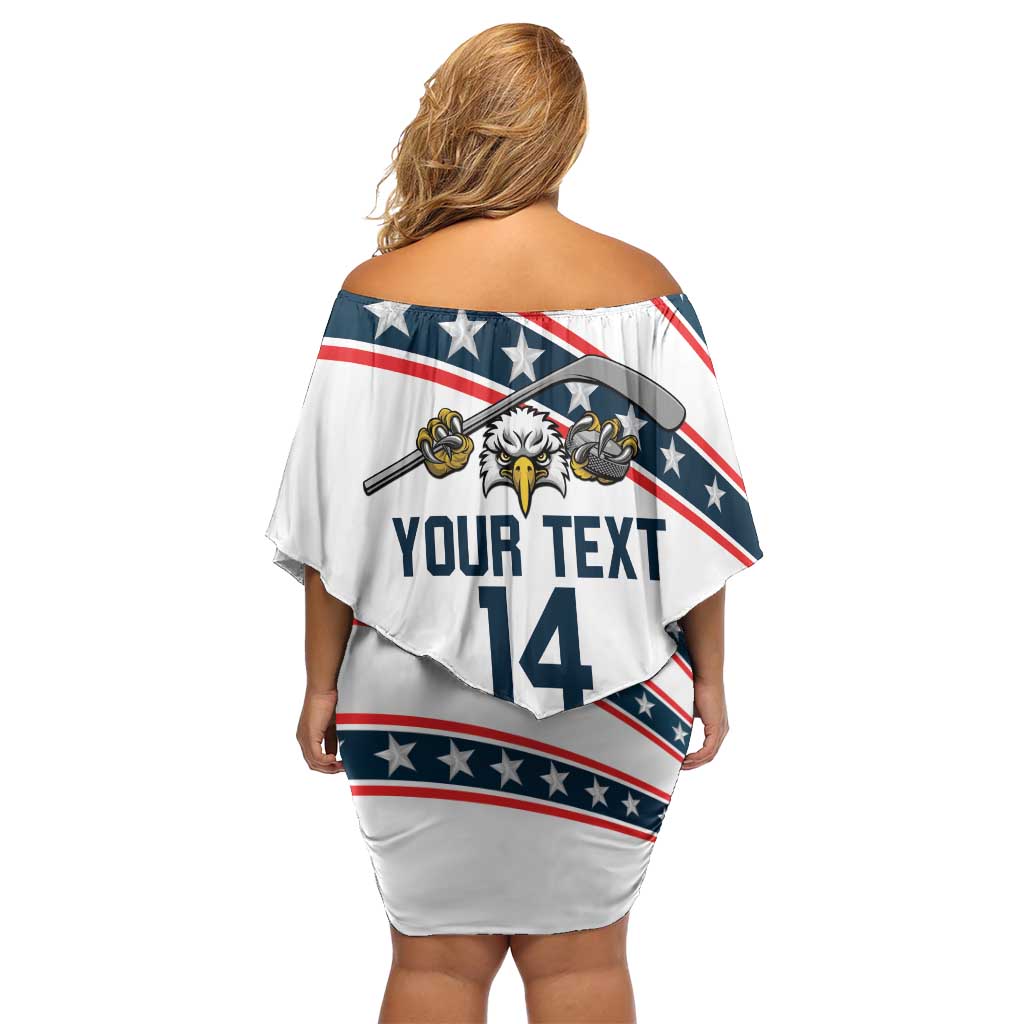 Custom Hockey United States 250th Anniversary Off Shoulder Short Dress USA Semiquincentennial We The People