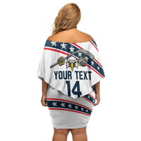 Custom Hockey United States 250th Anniversary Off Shoulder Short Dress USA Semiquincentennial We The People