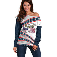 Custom Hockey United States 250th Anniversary Off Shoulder Sweater USA Semiquincentennial We The People
