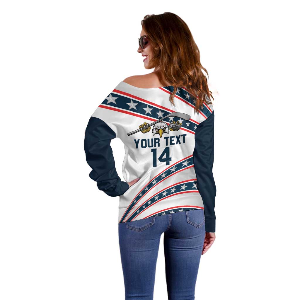 Custom Hockey United States 250th Anniversary Off Shoulder Sweater USA Semiquincentennial We The People