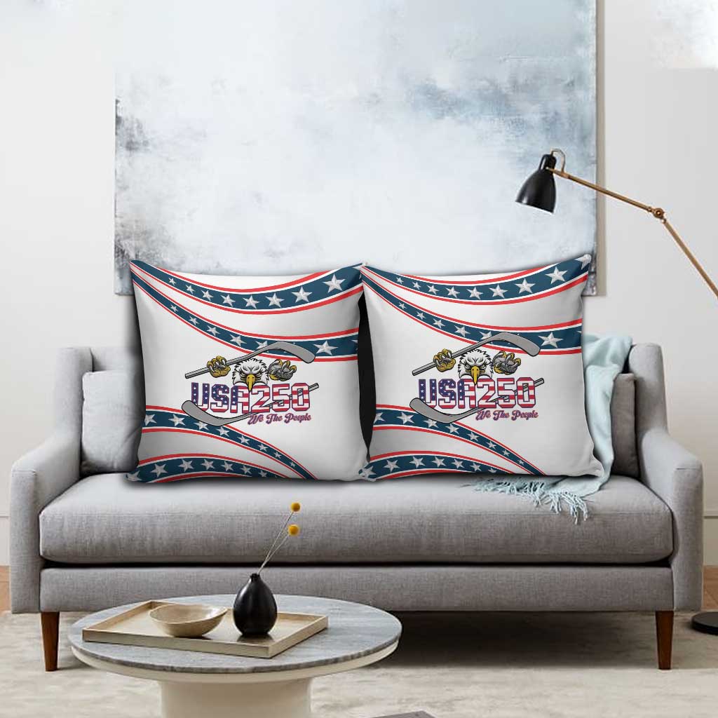 Hockey United States 250th Anniversary Pillow Cover USA Semiquincentennial We The People
