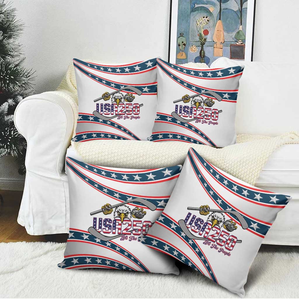 Hockey United States 250th Anniversary Pillow Cover USA Semiquincentennial We The People