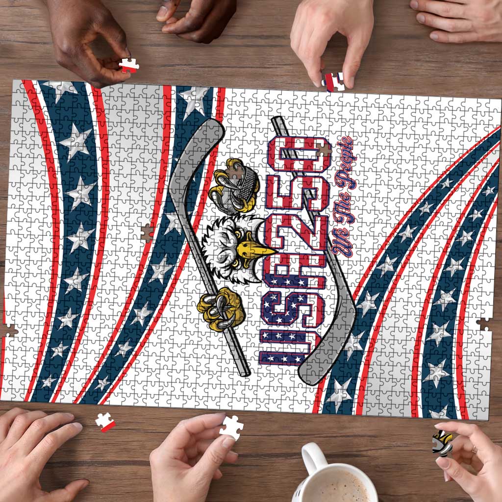 Hockey United States 250th Anniversary Puzzle USA Semiquincentennial We The People