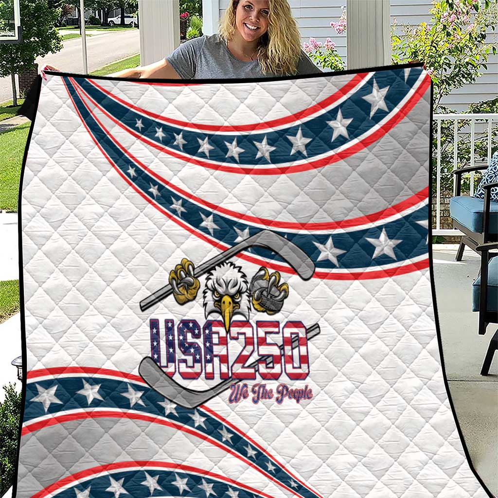 Hockey United States 250th Anniversary Quilt USA Semiquincentennial We The People