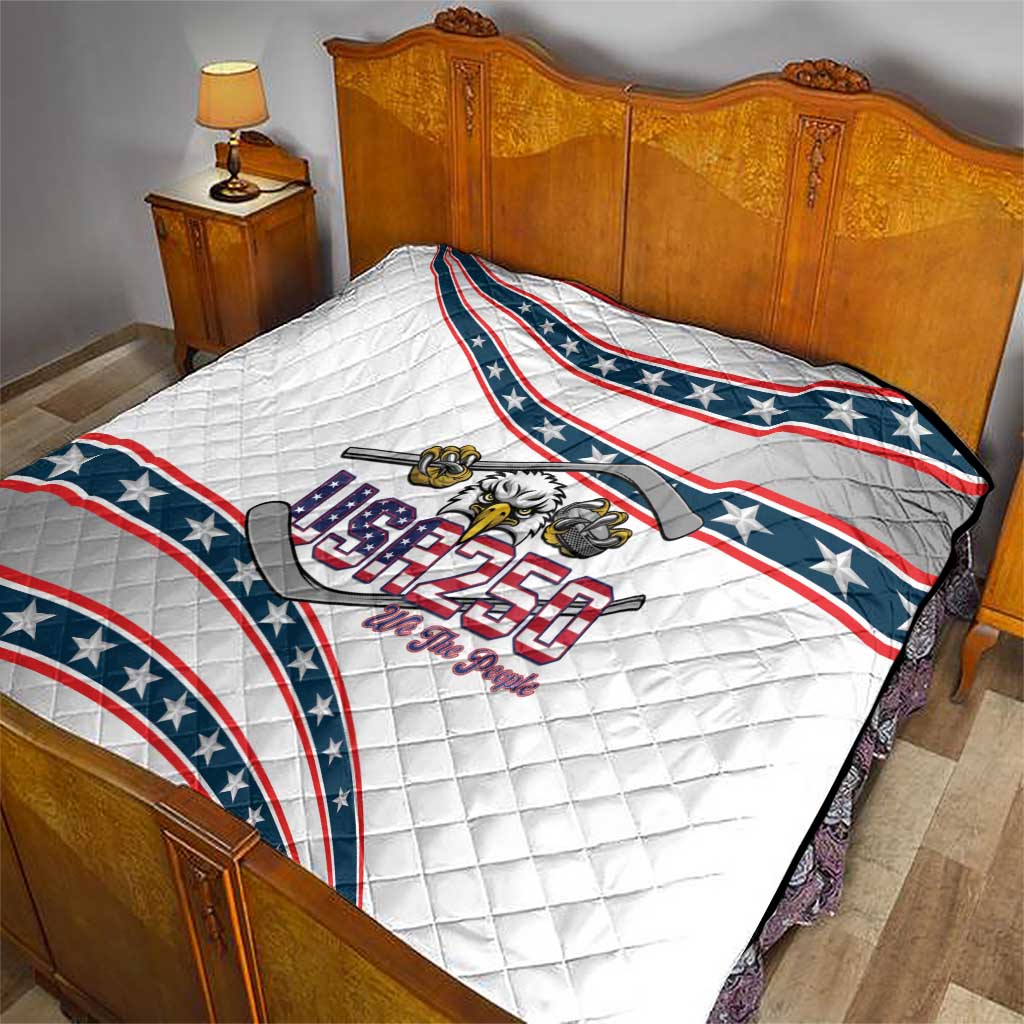 Hockey United States 250th Anniversary Quilt USA Semiquincentennial We The People