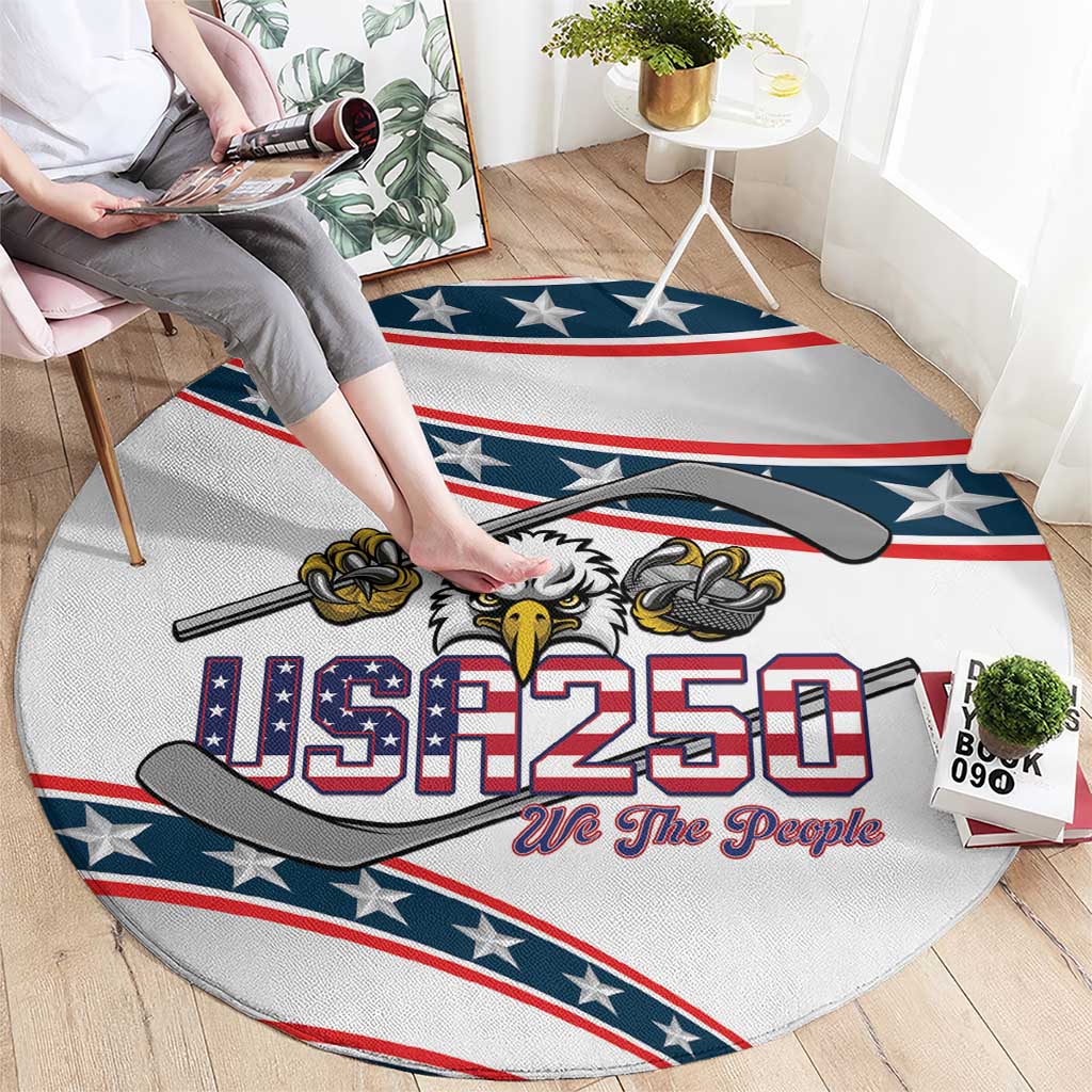 Hockey United States 250th Anniversary Round Carpet USA Semiquincentennial We The People