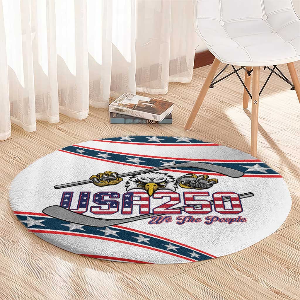 Hockey United States 250th Anniversary Round Carpet USA Semiquincentennial We The People