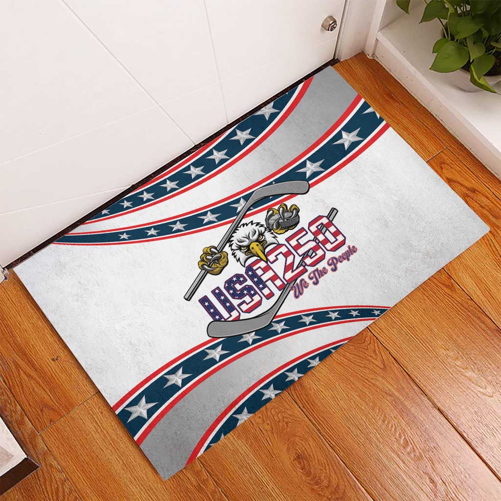 Hockey United States 250th Anniversary Rubber Doormat USA Semiquincentennial We The People