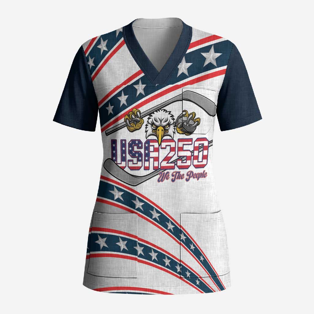 Custom Hockey United States 250th Anniversary Scrub Top USA Semiquincentennial We The People