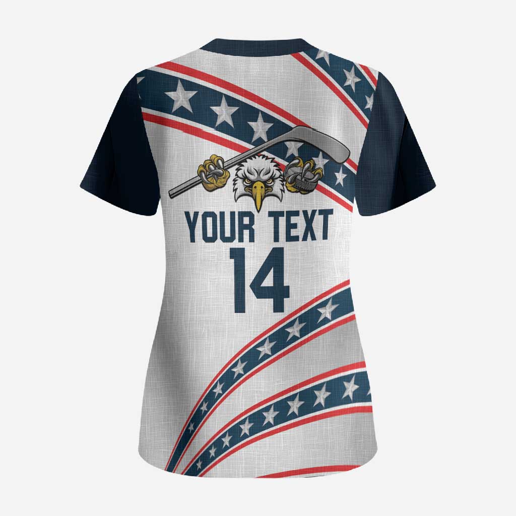 Custom Hockey United States 250th Anniversary Scrub Top USA Semiquincentennial We The People