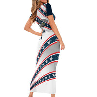 Custom Hockey United States 250th Anniversary Short Sleeve Bodycon Dress USA Semiquincentennial We The People