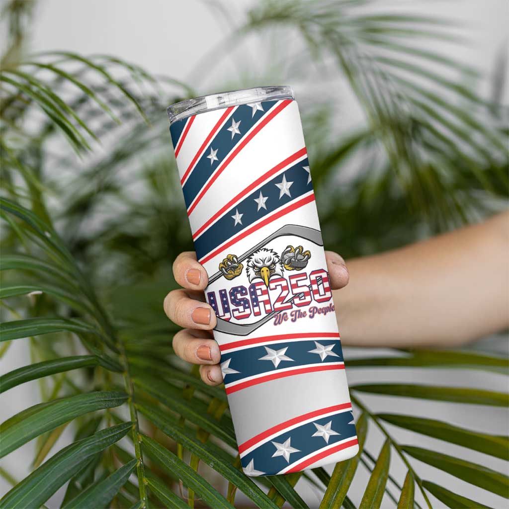 Custom Hockey United States 250th Anniversary Skinny Tumbler USA Semiquincentennial We The People