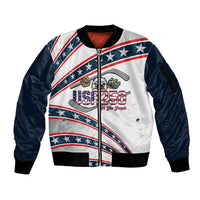 Custom Hockey United States 250th Anniversary Sleeve Zip Bomber Jacket USA Semiquincentennial We The People
