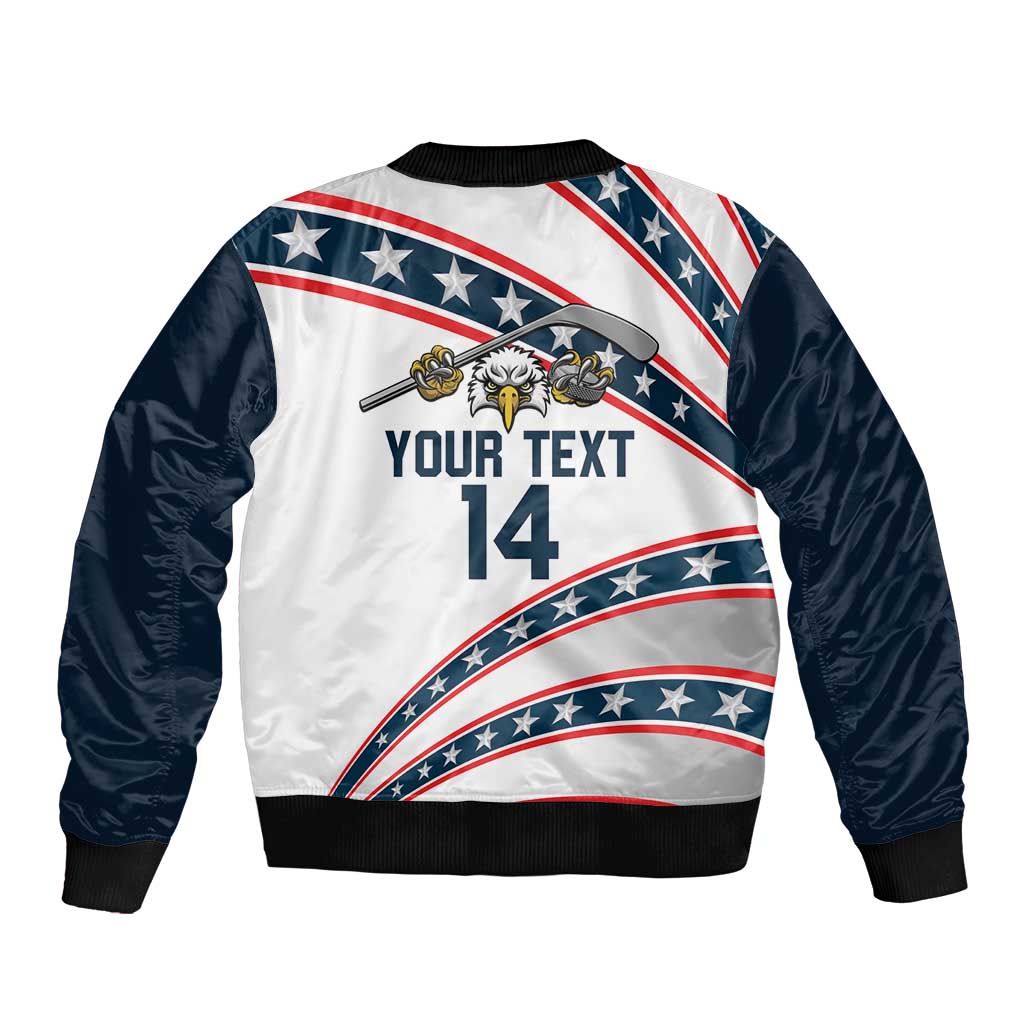 Custom Hockey United States 250th Anniversary Sleeve Zip Bomber Jacket USA Semiquincentennial We The People