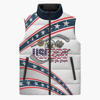 Custom Hockey United States 250th Anniversary Sleeveless Puffer Jacket USA Semiquincentennial We The People