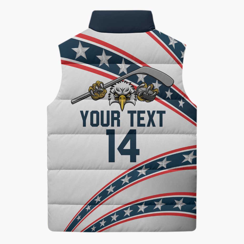 Custom Hockey United States 250th Anniversary Sleeveless Puffer Jacket USA Semiquincentennial We The People