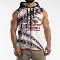 Custom Hockey United States 250th Anniversary Sleeveless Zip Hoodie USA Semiquincentennial We The People