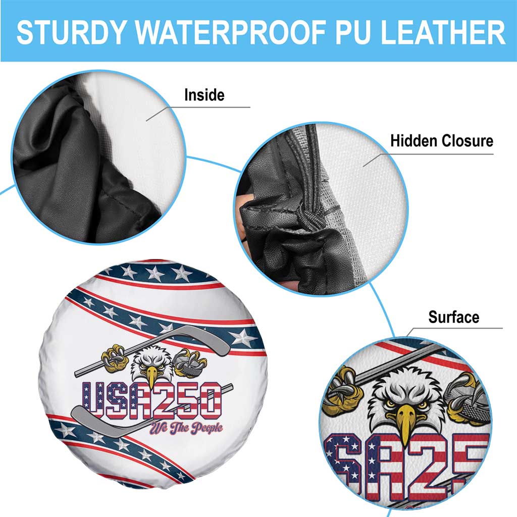 Hockey United States 250th Anniversary Spare Tire Cover USA Semiquincentennial We The People