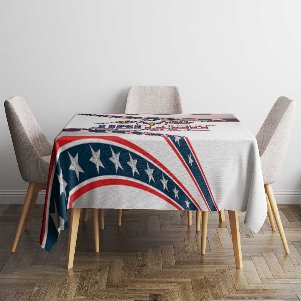 Hockey United States 250th Anniversary Tablecloth USA Semiquincentennial We The People