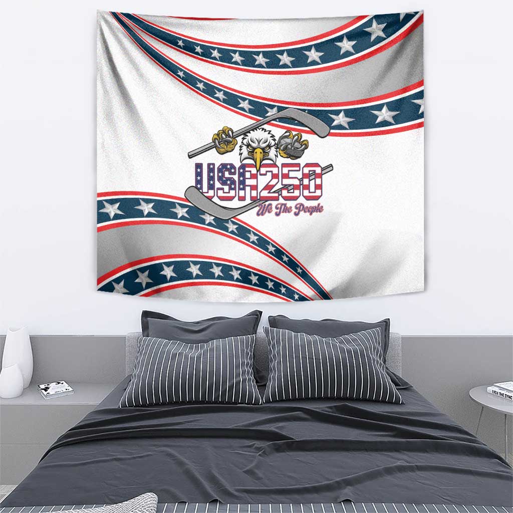 Hockey United States 250th Anniversary Tapestry USA Semiquincentennial We The People