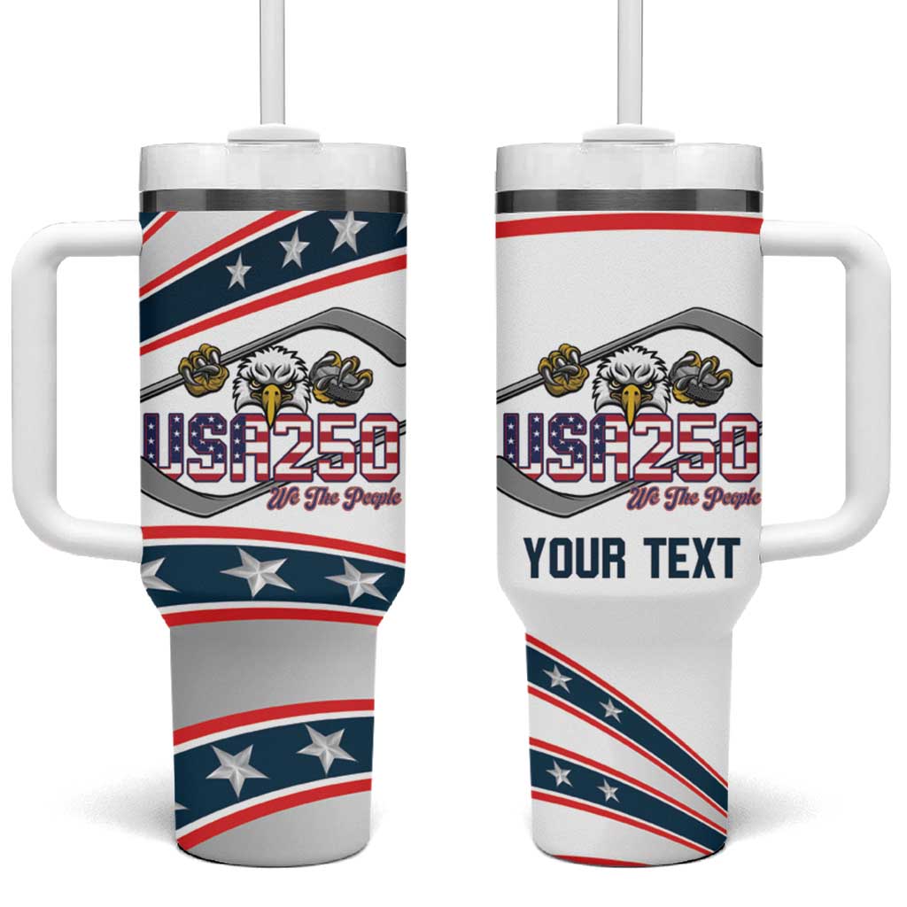 Custom Hockey United States 250th Anniversary Tumbler With Handle USA Semiquincentennial We The People