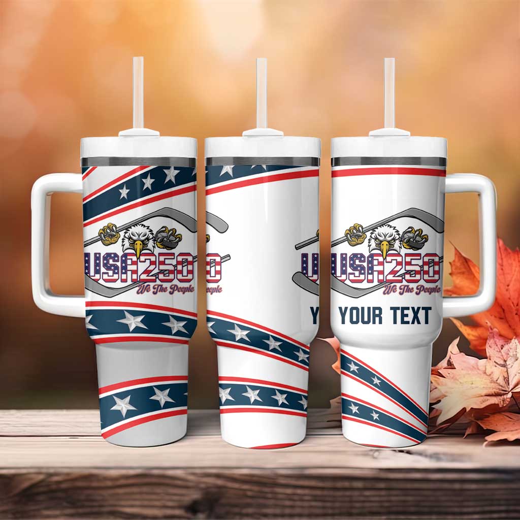 Custom Hockey United States 250th Anniversary Tumbler With Handle USA Semiquincentennial We The People
