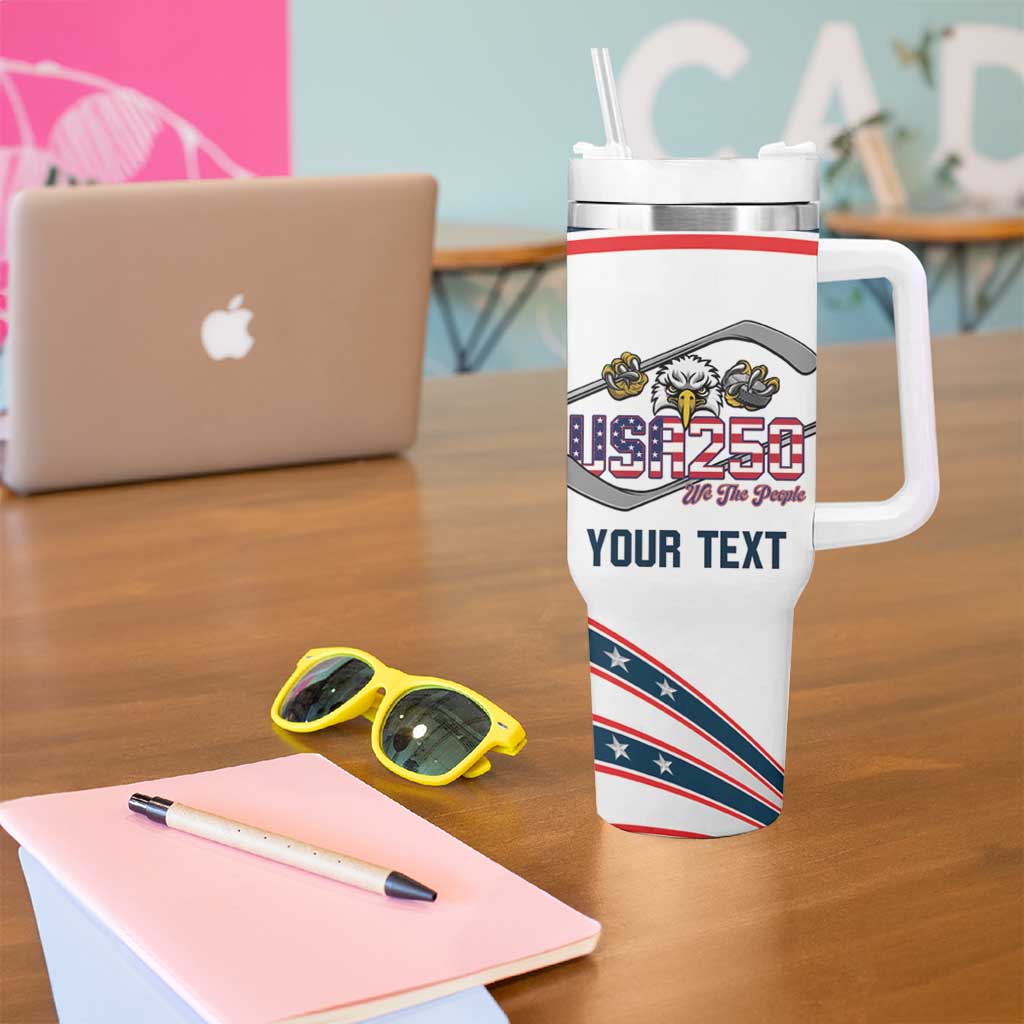 Custom Hockey United States 250th Anniversary Tumbler With Handle USA Semiquincentennial We The People
