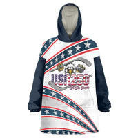 Custom Hockey United States 250th Anniversary Wearable Blanket Hoodie USA Semiquincentennial We The People