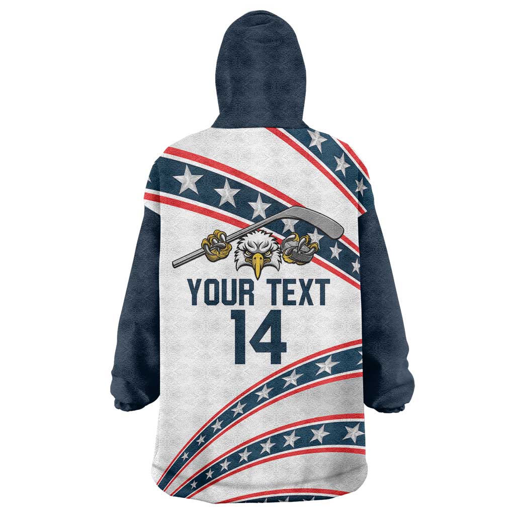 Custom Hockey United States 250th Anniversary Wearable Blanket Hoodie USA Semiquincentennial We The People
