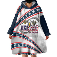 Custom Hockey United States 250th Anniversary Wearable Blanket Hoodie USA Semiquincentennial We The People