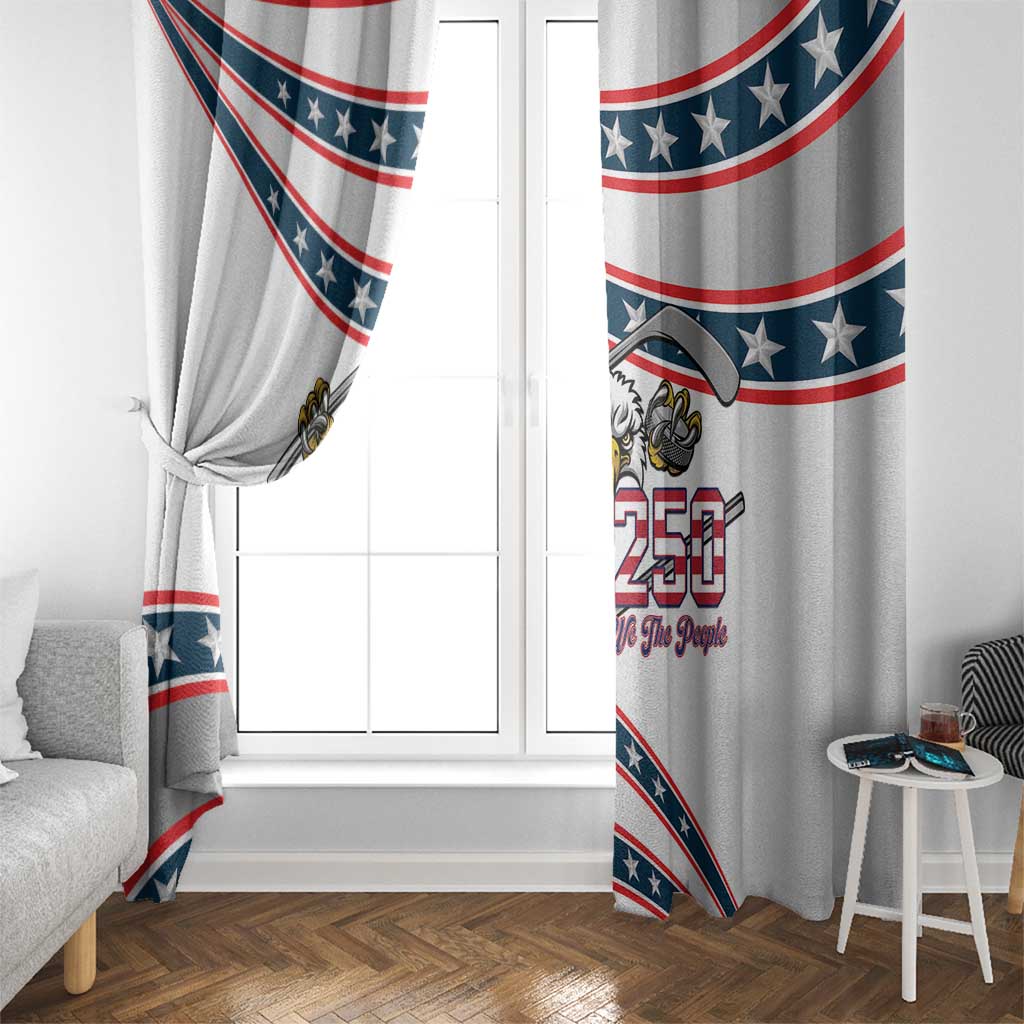 Hockey United States 250th Anniversary Window Curtain USA Semiquincentennial We The People