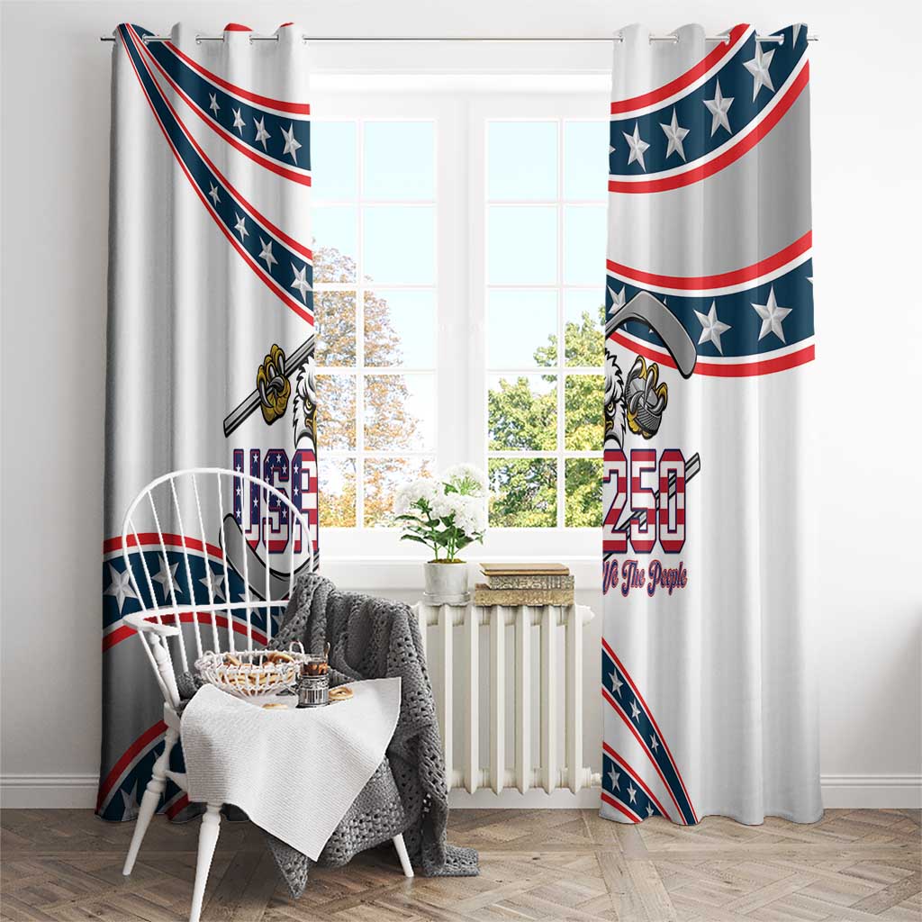 Hockey United States 250th Anniversary Window Curtain USA Semiquincentennial We The People