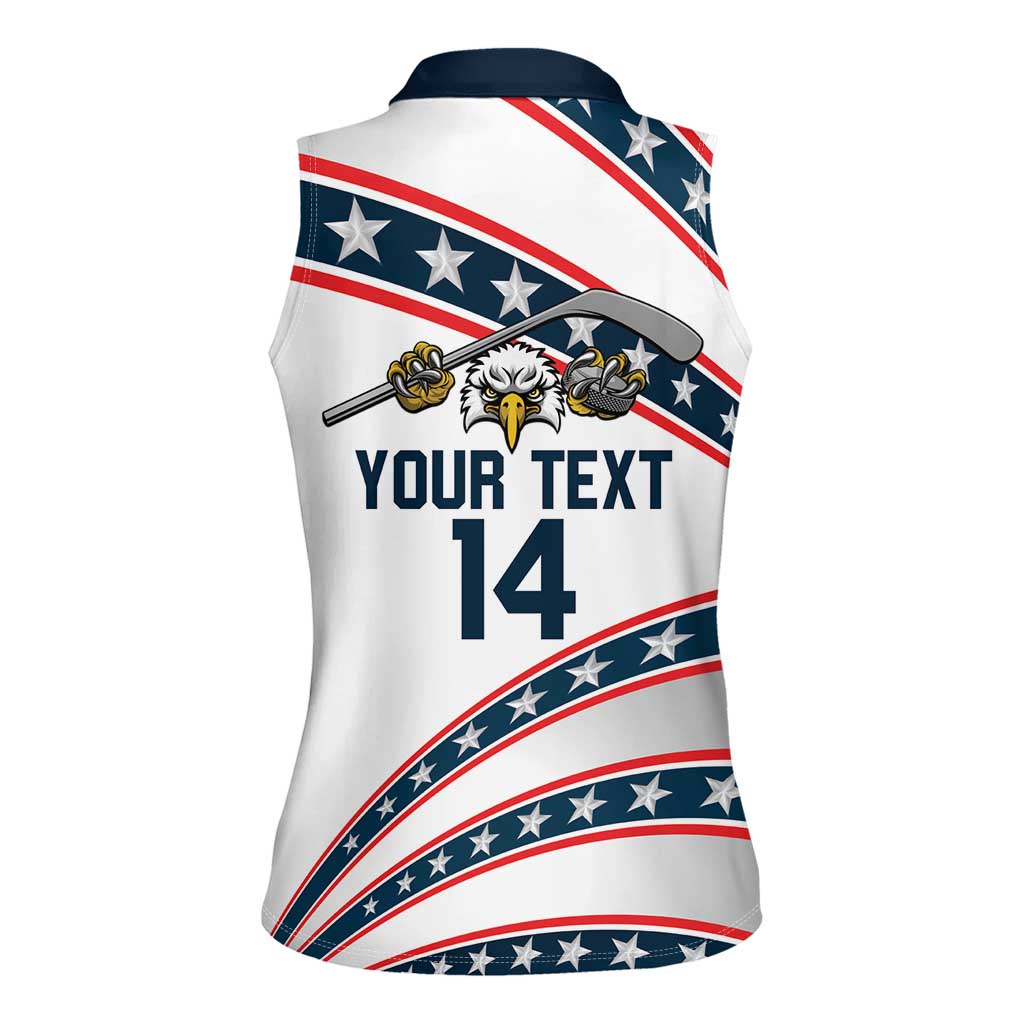 Custom Hockey United States 250th Anniversary Women Sleeveless Polo Shirt USA Semiquincentennial We The People