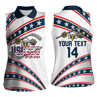 Custom Hockey United States 250th Anniversary Women Sleeveless Polo Shirt USA Semiquincentennial We The People